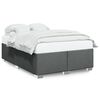 vidaXL Cama sin colch&oacute;n de tela gris oscuro 160x200 cm