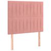 vidaXL Cama box spring colch&oacute;n y LED terciopelo rosa 90x190 cm