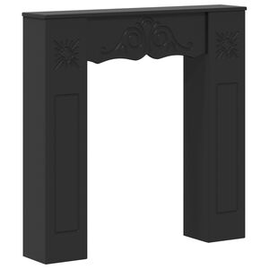 vidaXL Marco de chimenea Negro 102 x 20 x 102 cm Madera de ingenier&iacute;a