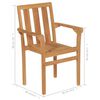 vidaXL Conjunto de comedor de jardín 5 piezas madera maciza de teca