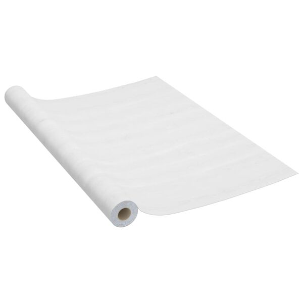 vidaXL Láminas autoadhesivas para muebles PVC madera blanca 500x90 cm