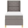 vidaXL Cama con Somier y Colch&oacute;n Gris Oscuro 90x190 cm de Tela Taup&eacute;