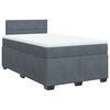 vidaXL Cama box spring con colch&oacute;n terciopelo gris oscuro 120x190 cm