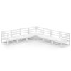 vidaXL Set de sal&oacute;n de jard&iacute;n de 7 piezas blanco madera maciza de pino