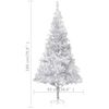 vidaXL &Aacute;rbol de Navidad preiluminado con luces y bolas plateado 180 cm