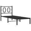 vidaXL Estructura cama sin colchón con cabecero metal negro 75x190 cm