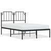 vidaXL Estructura cama sin colch&oacute;n con cabecero metal negro 120x200 cm