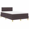 vidaXL Cama tipo Box Spring Marr&oacute;n Oscuro 120 x 190 cm tela