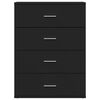 vidaXL Aparador de madera de ingenier&iacute;a negro 60x39x80 cm
