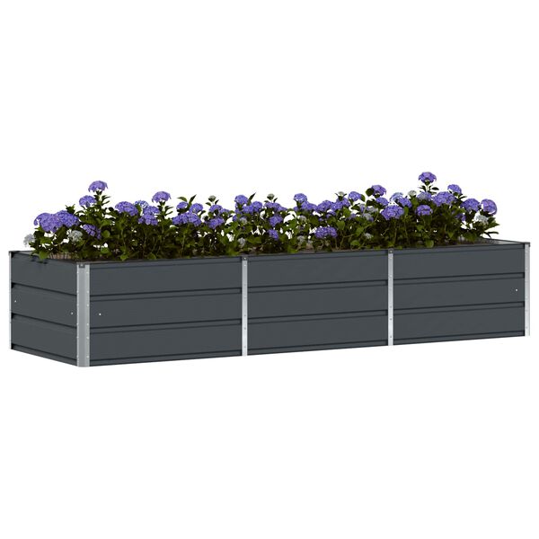 vidaXL Jardinera Antracita 240 x 80 x 45 cm Acero