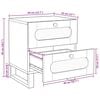 vidaXL Armario de Noche Natural 40 x 33 x 46 cm Madera de mango maciza