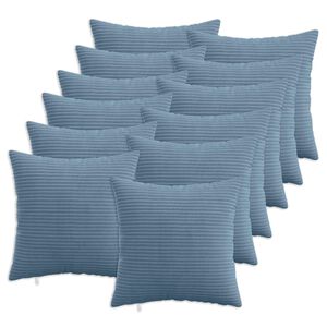 vidaXL Funda de almohada 12 uds. HEERLEN Azul 40 x 40 cm pana