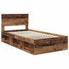 vidaXL Estructura de cama con cabecera Madera vieja 100 x 200 cm