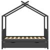 vidaXL Estructura de cama infantil y cajón madera pino gris 80x160cm