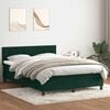 vidaXL Cama box spring con colch&oacute;n terciopelo verde oscuro 160x220 cm