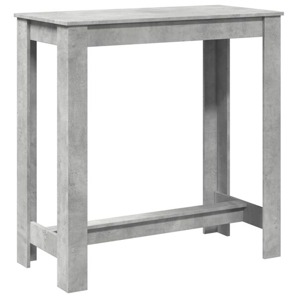 vidaXL Mesa alta de bar madera ingenier&iacute;a gris hormig&oacute;n 102x50x103,5cm