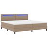 vidaXL Cama tipo Box Spring Capuchino 200 x 200 cm Cuero sint&eacute;tico