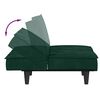 vidaXL Sof&aacute; cama de terciopelo verde oscuro