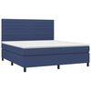 vidaXL Cama box spring con colch&oacute;n tela azul 180x200 cm