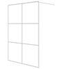 vidaXL Mampara de ducha vidrio ESG transparente blanco 140x195 cm