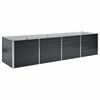 vidaXL Arriate de acero galvanizado gris antracita 320x80x77 cm