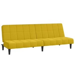 vidaXL Sof&aacute; cama de 2 plazas terciopelo amarillo