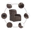 vidaXL Sill&oacute;n reclinable elevable cuero sint&eacute;tico marr&oacute;n