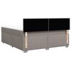 vidaXL Cama box spring con colch&oacute;n tela gris taupe 180x200 cm