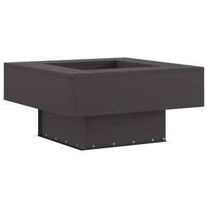 vidaXL Taz&oacute;n de fuego Negro 60 x 60 x 30 cm Acero autopatinable
