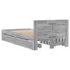 vidaXL Cama con cabecero madera de ingenier&iacute;a gris Sonoma 90x200 cm