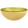 vidaXL Lavabo de vidrio templado dorado 30x12 cm