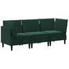 vidaXL Juego de muebles de sal&oacute;n 3 uds. Verde oscuro Terciopelo