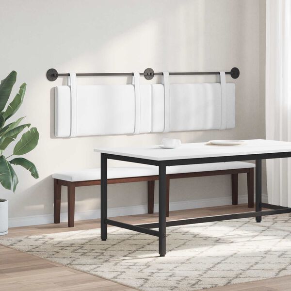 vidaXL Cabecera Colgante Montaje en la pared Liso 190 x 55 x 5 cm tela