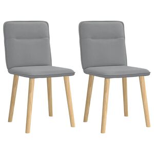 vidaXL Sillas de comedor giratorias 2 unidades tela gris claro