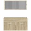 vidaXL Set de muebles de ba&ntilde;o 2 pzas madera contrachapada roble Sonoma