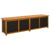 vidaXL Caja de Almacenamiento para Jard&iacute;n 185 L 200 x 50 x 56 cm Negro