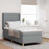 vidaXL Cama tipo Box Spring con colch&oacute;n Gris Claro 90 x 190 cm tela