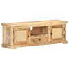 vidaXL Mueble para TV madera maciza mango y caña natural 120x30x40 cm
