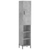 vidaXL Aparador de madera contrachapada gris hormig&oacute;n 34,5x34x180 cm