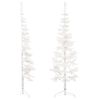 vidaXL Medio &aacute;rbol de Navidad artificial con soporte blanco 120 cm