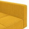vidaXL Sofá cama de 2 plazas con dos almohadas tela color amarillo