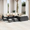 vidaXL Conjunto de sof&aacute;s de jard&iacute;n 14 pcs Negro rat&aacute;n sint&eacute;tico