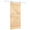 vidaXL Puerta Corredera Natural y Blanco 95 x 210 cm