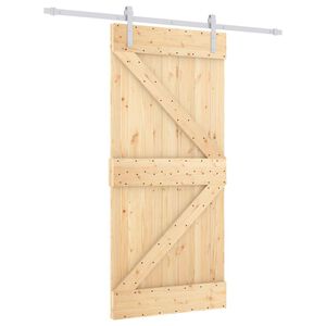 vidaXL Puerta Corredera Natural y Blanco 95 x 210 cm