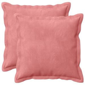 vidaXL Coj&iacute;n con almohada HOUTEN 2 uds. Rosa Terciopelo