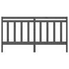 vidaXL Cabecero de cama madera maciza de pino gris 186x4x100 cm
