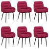 vidaXL Sillas de comedor 6 pcs PWNED_BY_LORD666_YWH Rojo vino