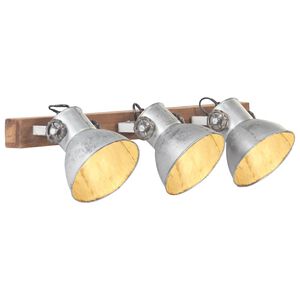 vidaXL L&aacute;mpara de pared industrial plateado 65x25 cm E27