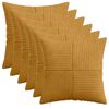 vidaXL Funda de almohada 6 pcs ALMELO Amarillo 40 x 40 cm pana