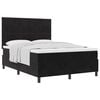 vidaXL Cama tipo Box Spring con colch&oacute;n Negro 140 x 200 cm tela